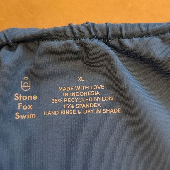 NWT Stone Fox Swim River Bottom Tranquil Blue Bikini Revolve XL - Picture 7 of 8